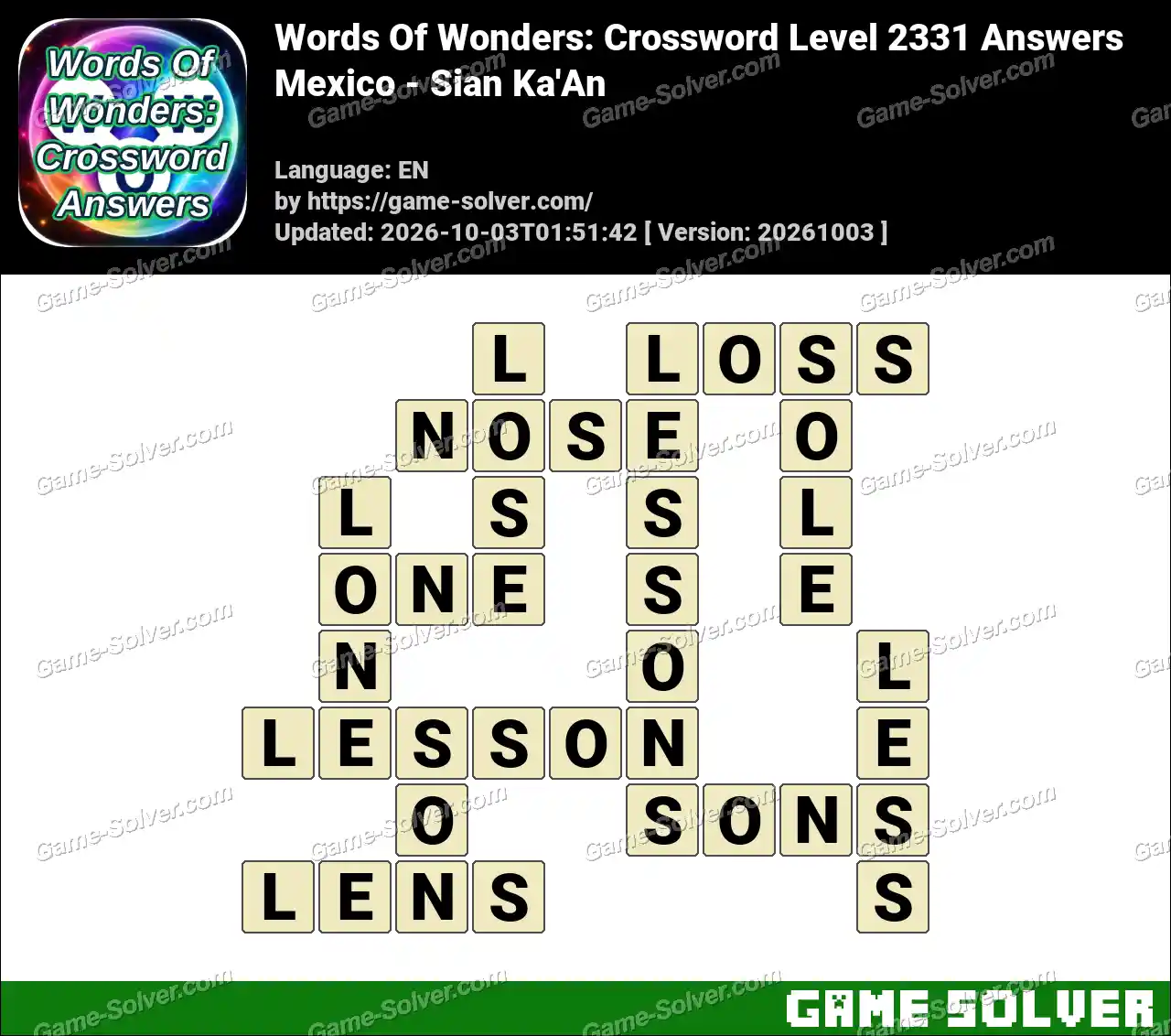Words Of Wonders: Crossword Level 2331 Answers – Mexico – Sian Ka’An